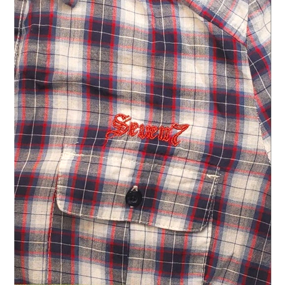 7Seven Women Button-down Plaid Top Small - Picture 5 of 12